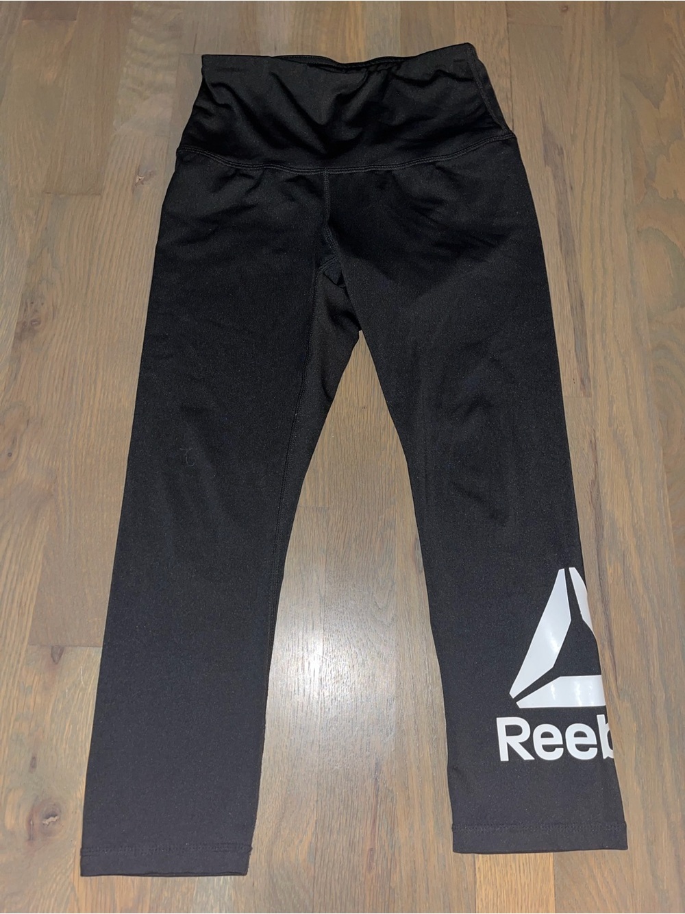 Reebok Black Cropped Leggings Capri Yoga Workout Athletic Pants Women’s XS